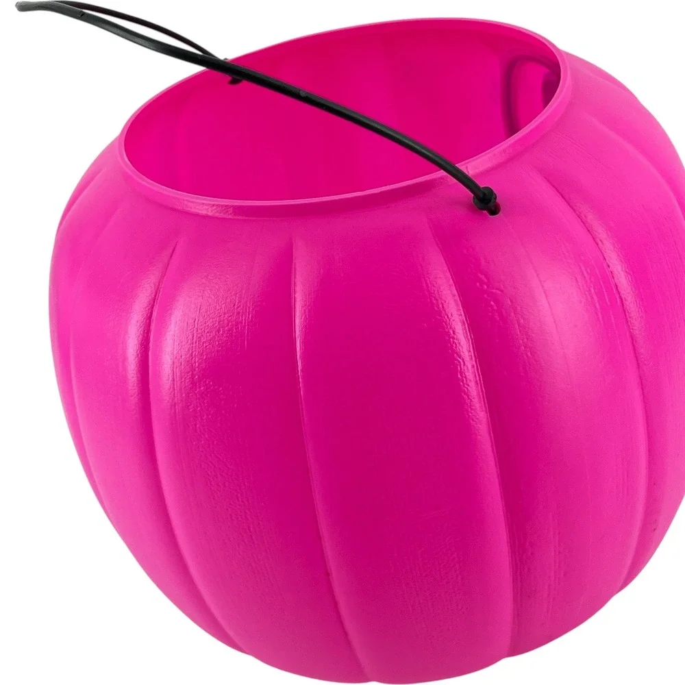 Pink Pumpkin Halloween Bucket Trick or Treat General Foam Plastics Made in USA